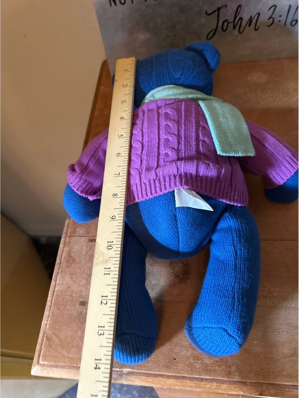 Ralph Lauren Polo Bear Knit Sweater Plush Toy with Scarf